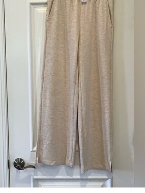 Lou & Grey Light Cream Wide-Leg Lounge Pants